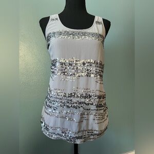 EXPRESS gray tank with sequins